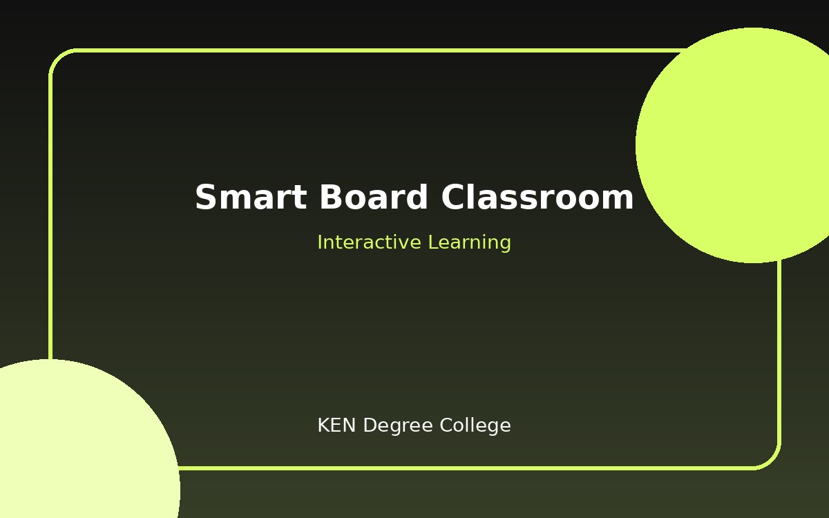 Industry readiness training session in a smart board classroom at KEN Degree College